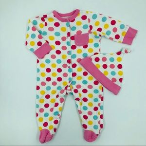 Offspring Footie & Hat Set 9 Months